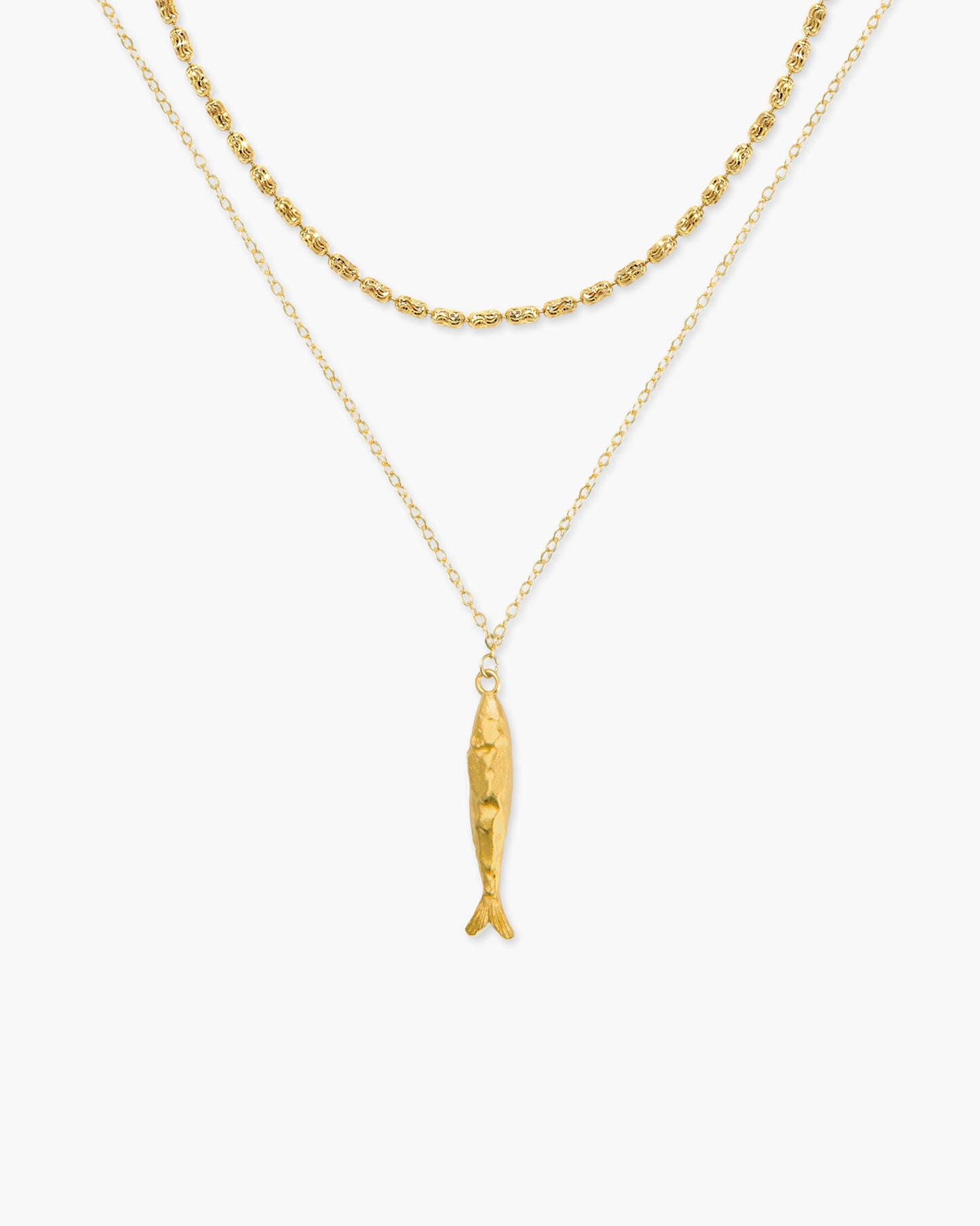 Gold Anchovy Necklace
